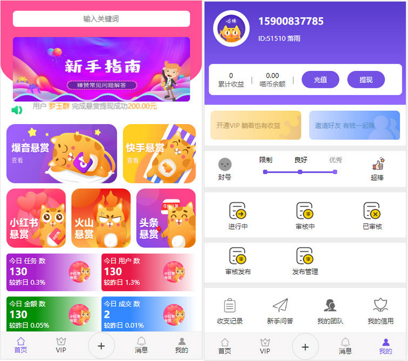 图片[1]-Thinkphp全新抖音快手关注点赞赚钱任务悬赏发布平台源码 多用户版-理遇资源