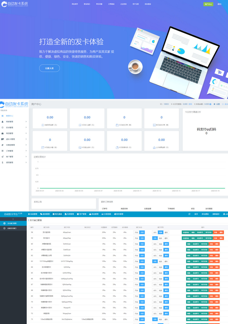 ThinkPHP5超强大某自动发卡平台真正企业级运营版源码+多商户入驻+免签-理遇资源