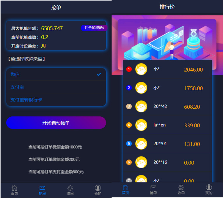 图片[1]-价值1w 定制版跑分源码 微信支付宝跑分源码|开代理|自动抢单接单-理遇资源