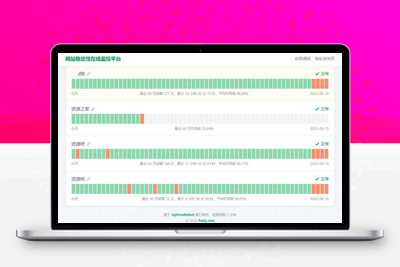 HTML网站稳定性状态监控平台源码，一款网站稳定性状态监控平台源码-理遇资源