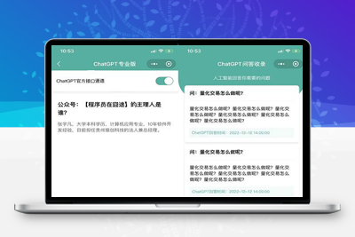 火爆全网的ChatGPT小程序页面模板/让AI回答你的任何问题-理遇资源